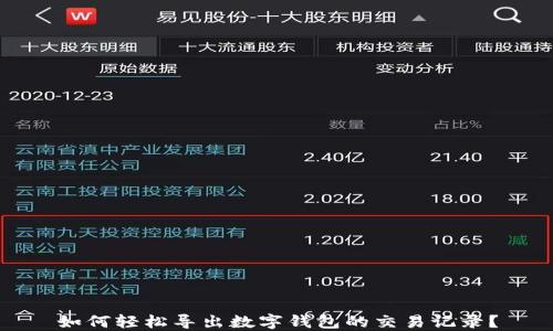 
如何轻松导出数字钱包的交易记录？