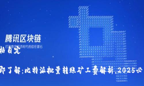 规格自定

立即了解：比特派批量转账矿工费解析，2025必看！